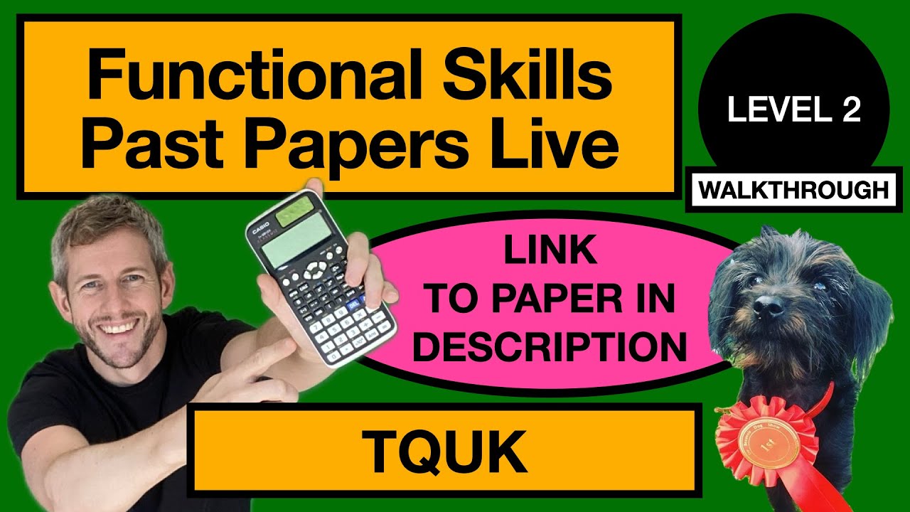 TQUK Functional Skills MATHS Level 2  Past Paper  - Live Walkthrough!
