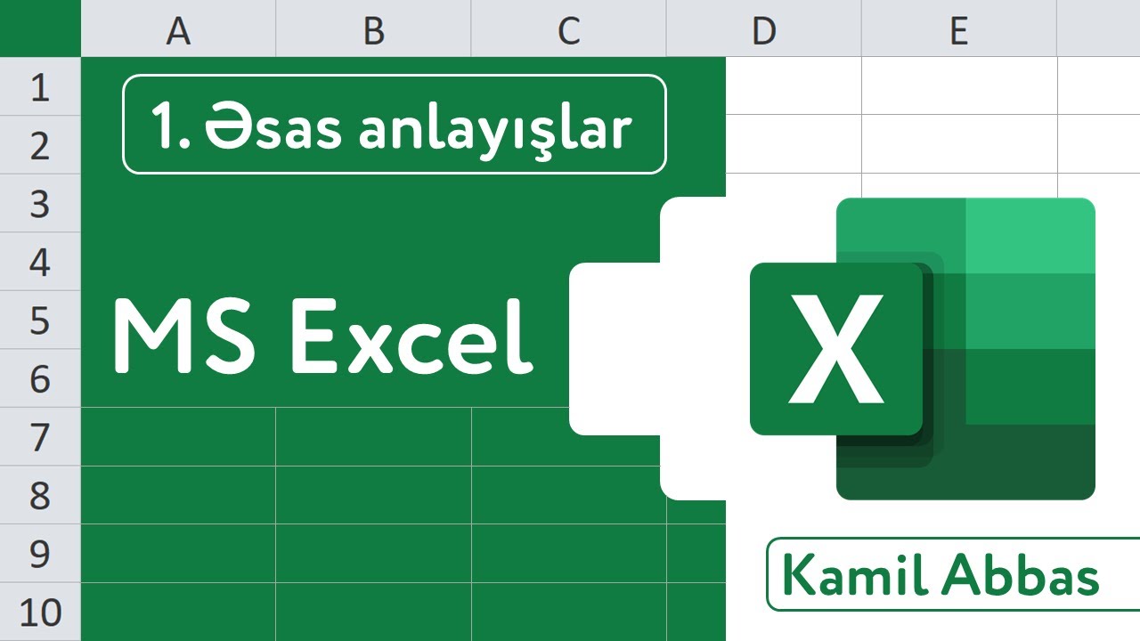Mövzu 8.1. MS Excel 2019. Əsas anlayışlar. Kitab, vərəq, sətir, sütun, xana və onlarla iş