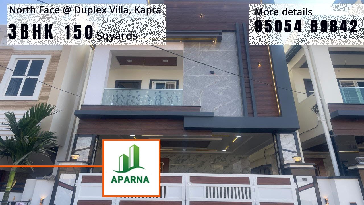 Video No.070 | North Villa 150 Square yards Duplex, 3 bed rooms, Two Car Parking, Kapra, Hyderabad.