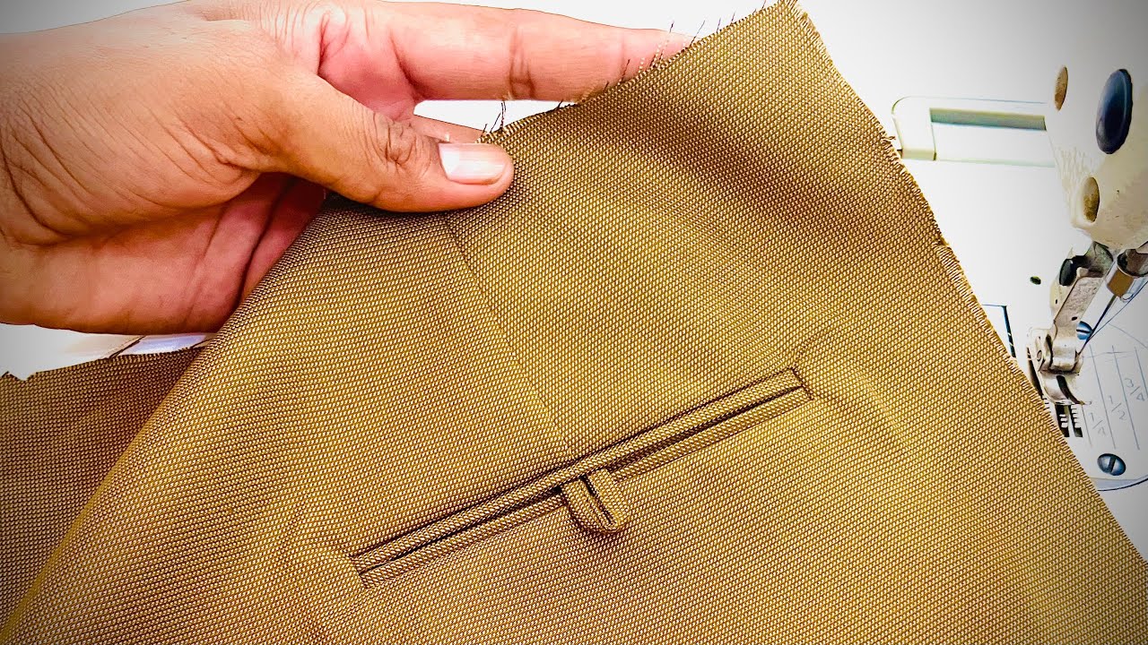 How to make pant back pocket / pant back pocket stitching / sew a pant back pocket / Raj tailors