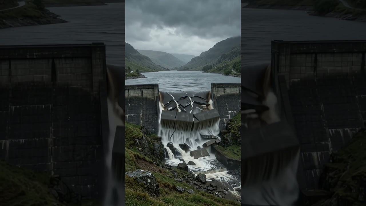 Eigiau / Coedty Dams Failure｜Wells 1925 🇬🇧｜Basic Failure + Overflow｜4K Quality