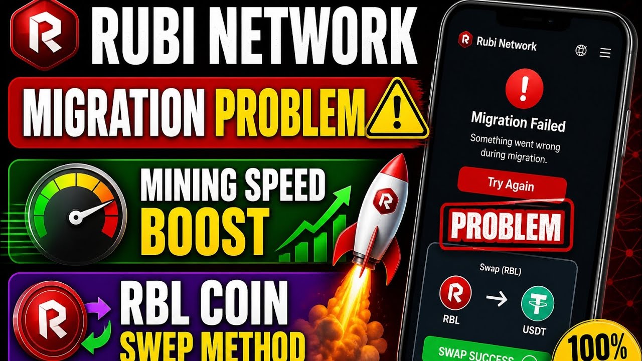 Rubi Network Migration Problem 😱 | Mining Speed Boost Trick 🚀 | RBL Coin Swap Method 2026
