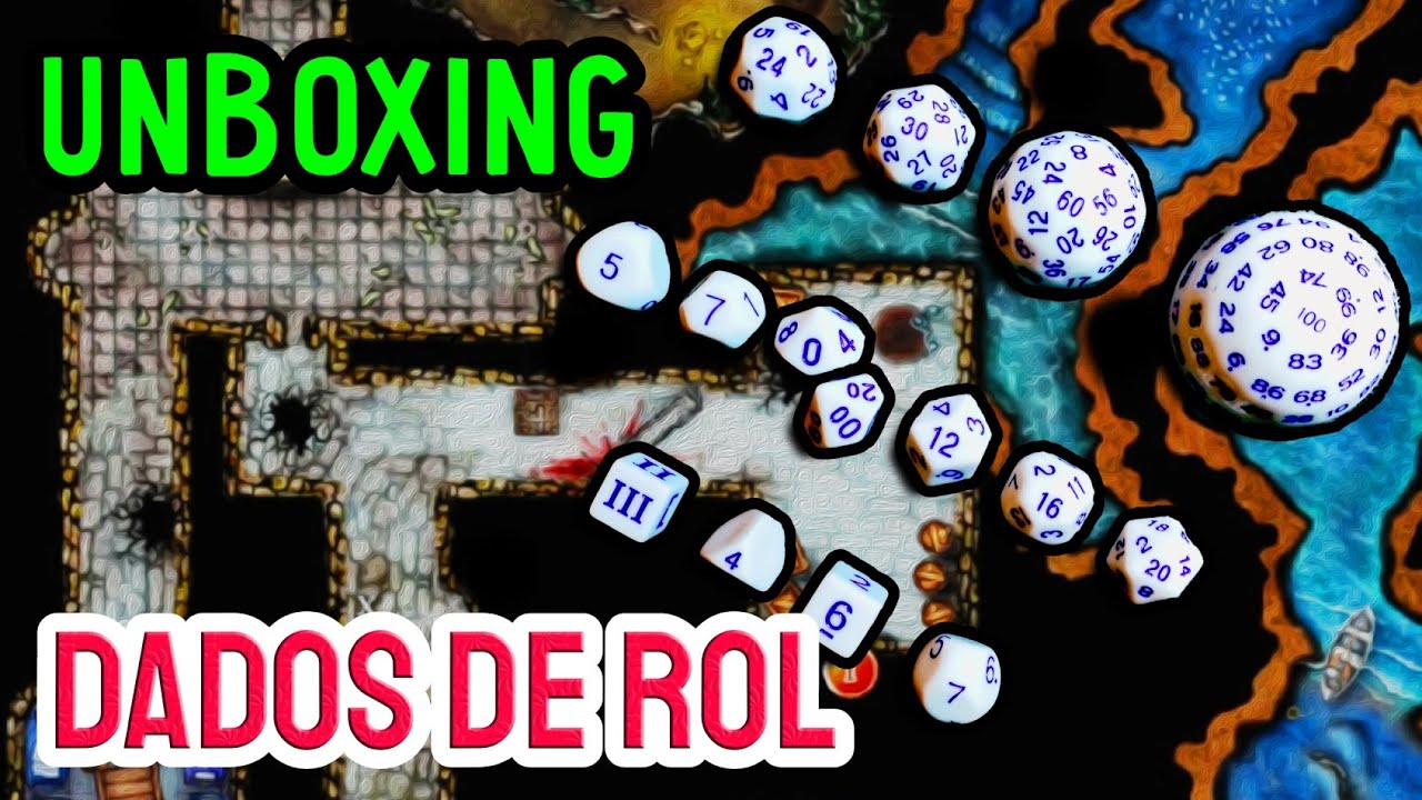 Unboxing de dados de rol. D5, D7, D16, D30, D100 ¡y muchos más!