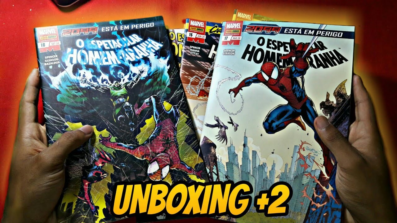 Unboxing NOVAS HQs Homem Aranha