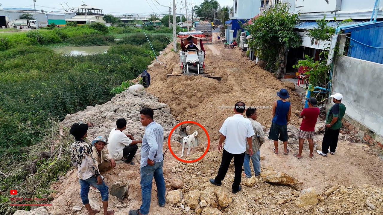 Complete Project.! Everyone Was Happy To Put The Sewer Drain Pipe Fill And Build Road Over The Sewer