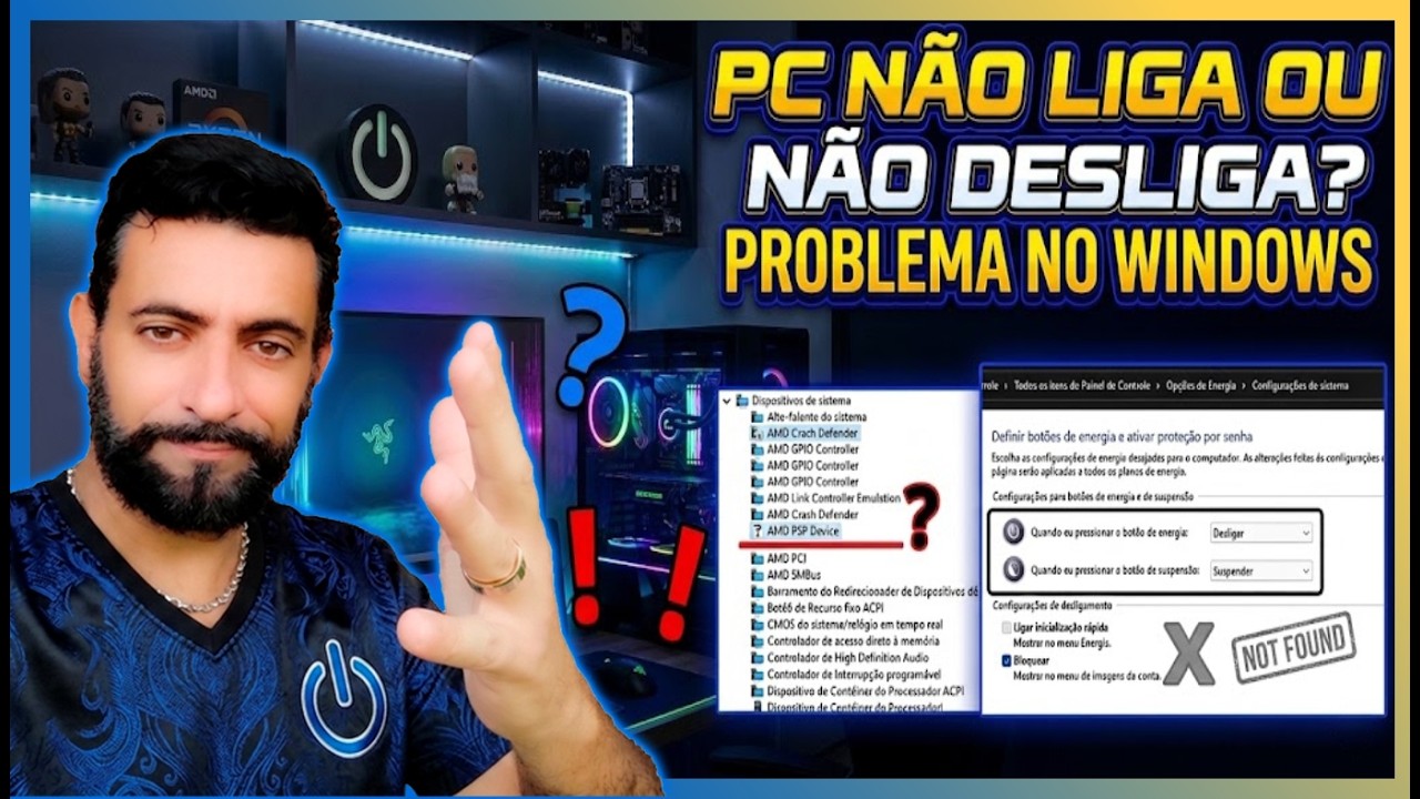 PC N&Atilde;O DESLIGA pelo Windows? (Ou n&atilde;o Liga de Primeira) - COMO RESOLVER!