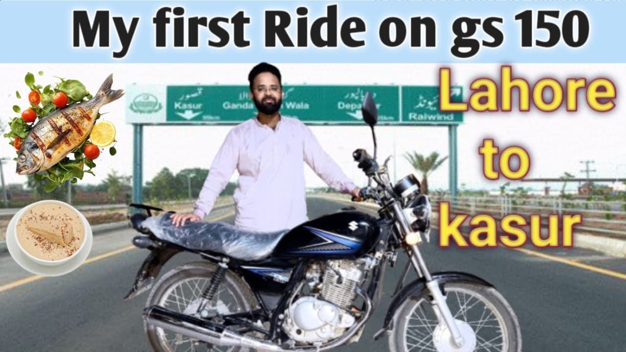Lahore to kasur on bike |gs 150 | kasuri falooda |kasuri fish |suzuki gs 150 2025