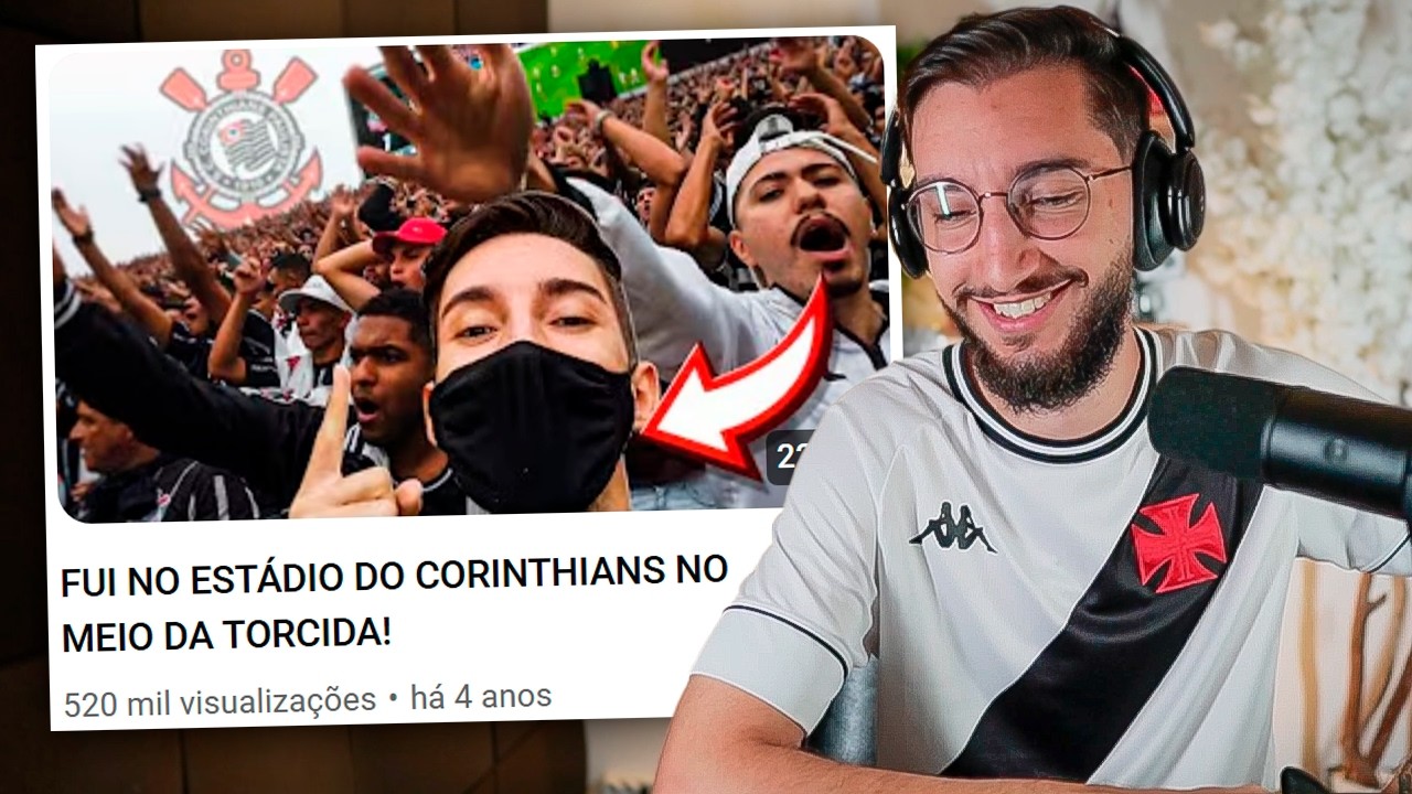 FUI NO ESTÁDIO DO CORINTHIANS NO MEIO DA TORCIDA!