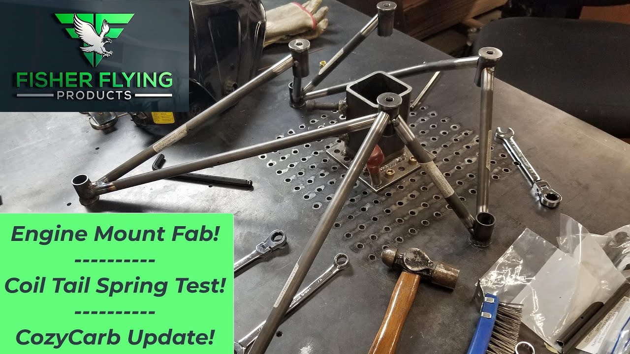 BUILDING AIRCRAFT ENGINE MOUNTS - TAIL SPRING TESTING COMPLETE - COZYCARB UPDATE- ALGY YATES RUDDER