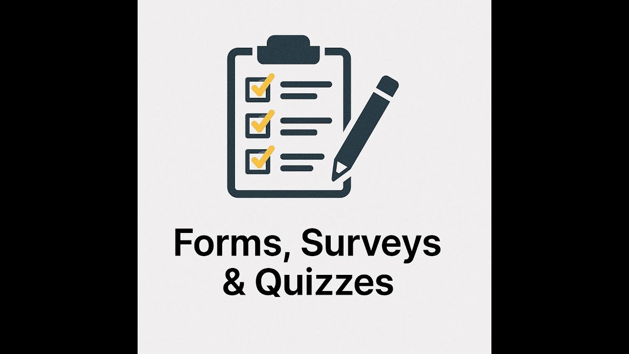 HighLevel Forms, Quizzes & Surveys FULL Marketer-M8 Workshop