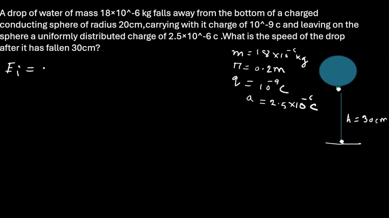 Static Electricity math problem for HSC and Admission