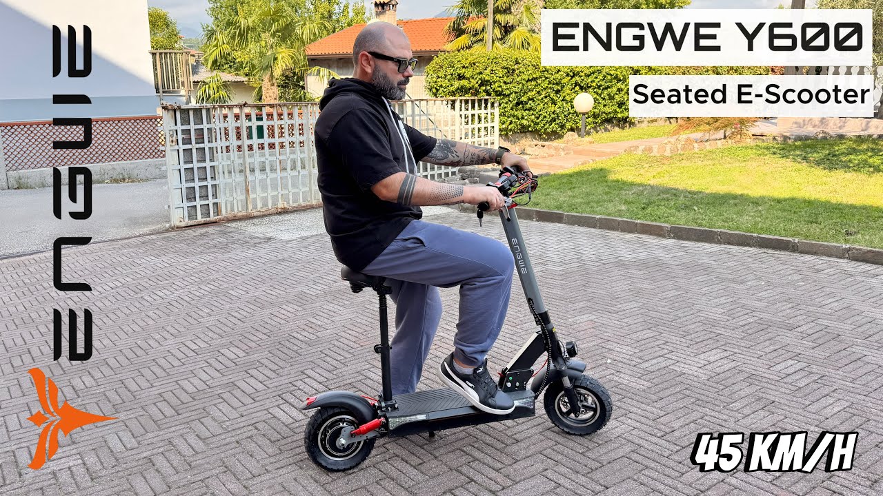 ENGWE Y600 - The best Seated E-Scooter with powerful 600W motor