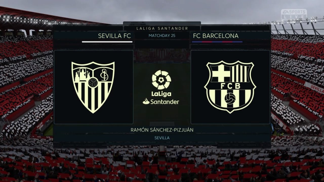 FIFA 19 Career Spain Season 1 Primera Division Matchday 25 Sevilla FC v FC Barcelona