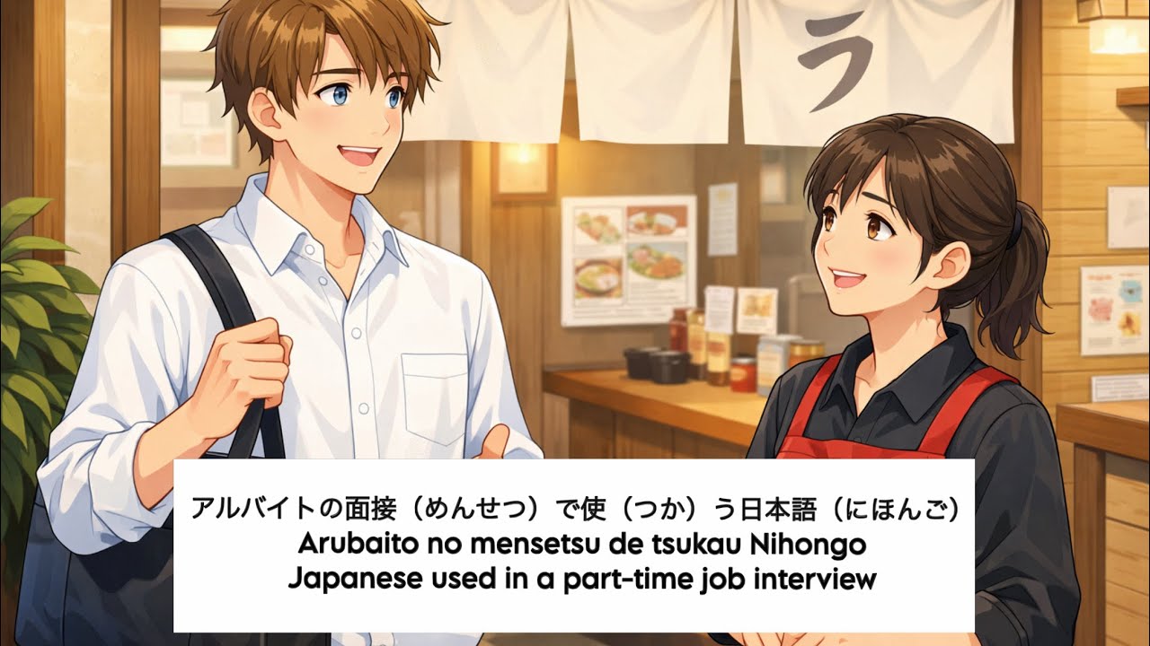 【Japanese listening🎧】Japanese conversion at part-time job interview🗣︎💬