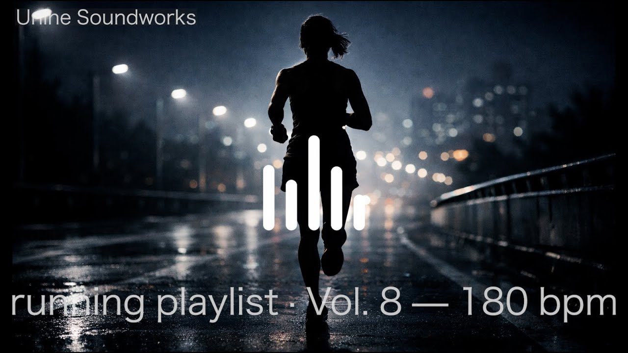 running playlist · Vol. 8 (180 bpm, continuous beat, no vocals)
