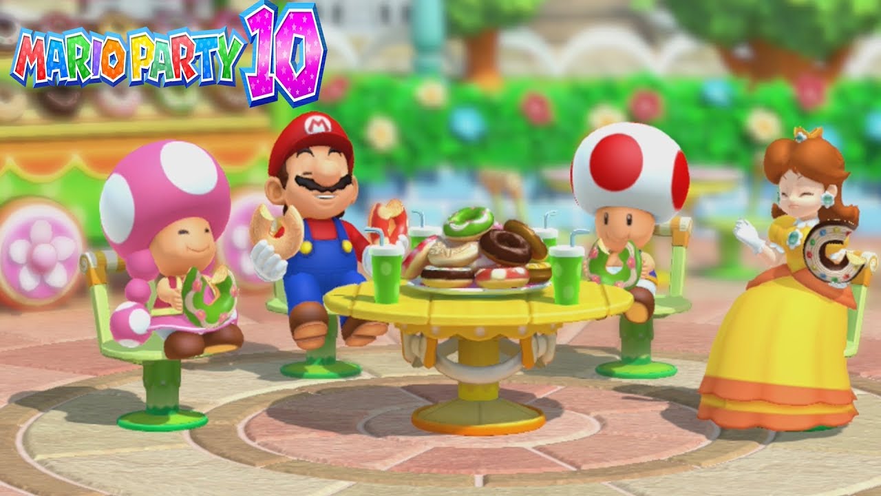 Mario Party 10 - Toadette vs Daisy vs Toad vs Mario - Coin Challenge