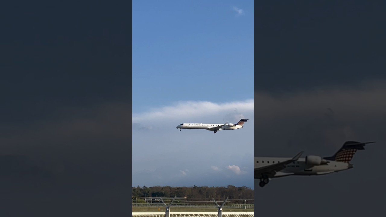 Lufthansa CityLine CRJ-900LR LH69 Munster 🇩🇪 #aviation #planespotting #landing #airport