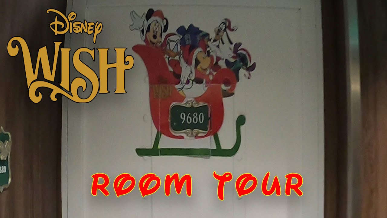 Disney Wish Room 9680 tour with turn down service