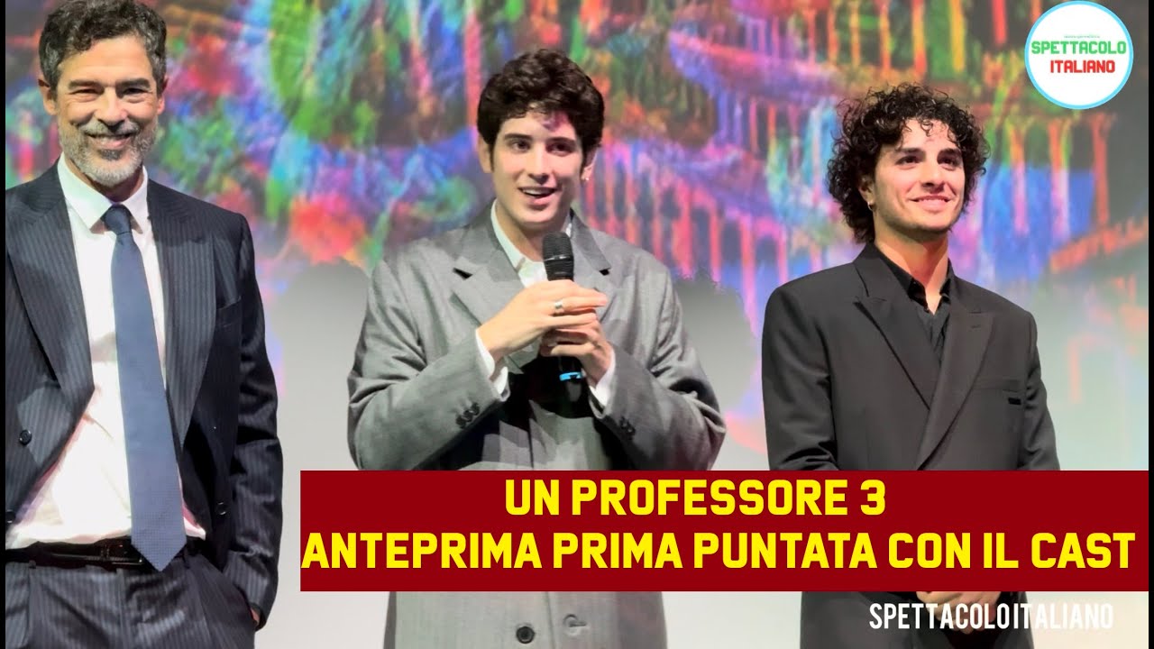 Un Professore 3 anteprima della prima puntata con il cast, i saluti del pubblico (Alice nella Città)