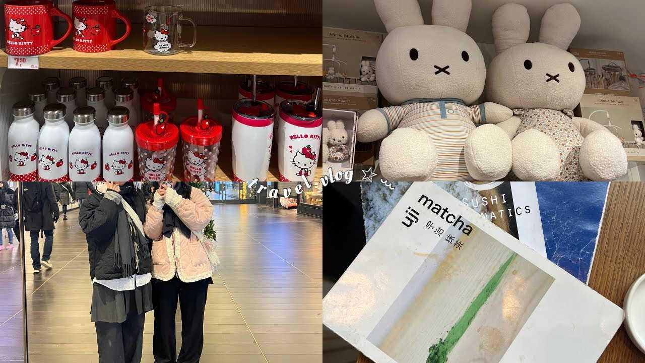 ꒰ travel vlog ꒱ | visiting utrecht & amsterdam, miffy town, miffy museum, sanrio in miniso