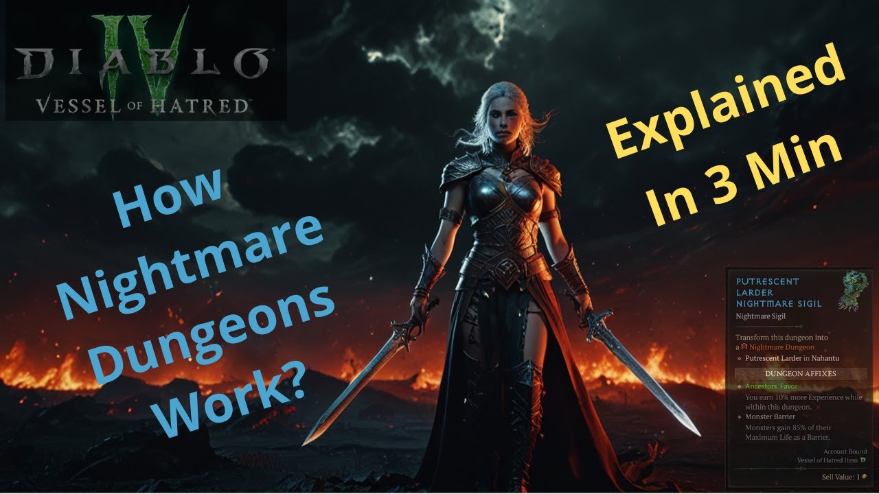 OLD, BEFORE S9 Nightmare Dungeons Explained. Diablo 4: Complete 3-Minute Beginner's Guide.