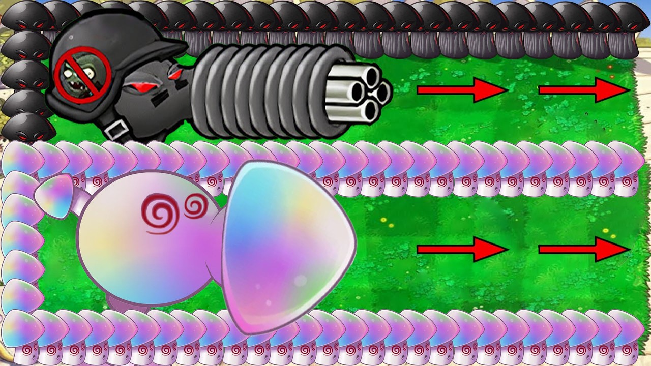 Hypno Peashooter Melon X Hypno Gatling Doom vs Giga Zomboss vs Gargantuar - Plants vs Zombies Hack