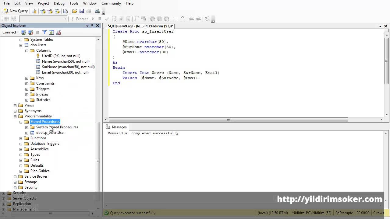 MS Sql Server Dersleri - Stored Procedure Kullanımı