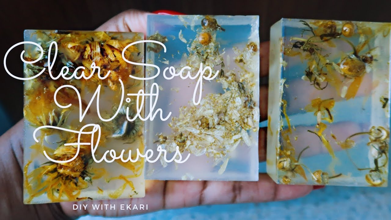 Clear Melt & Pour Floral Soaps