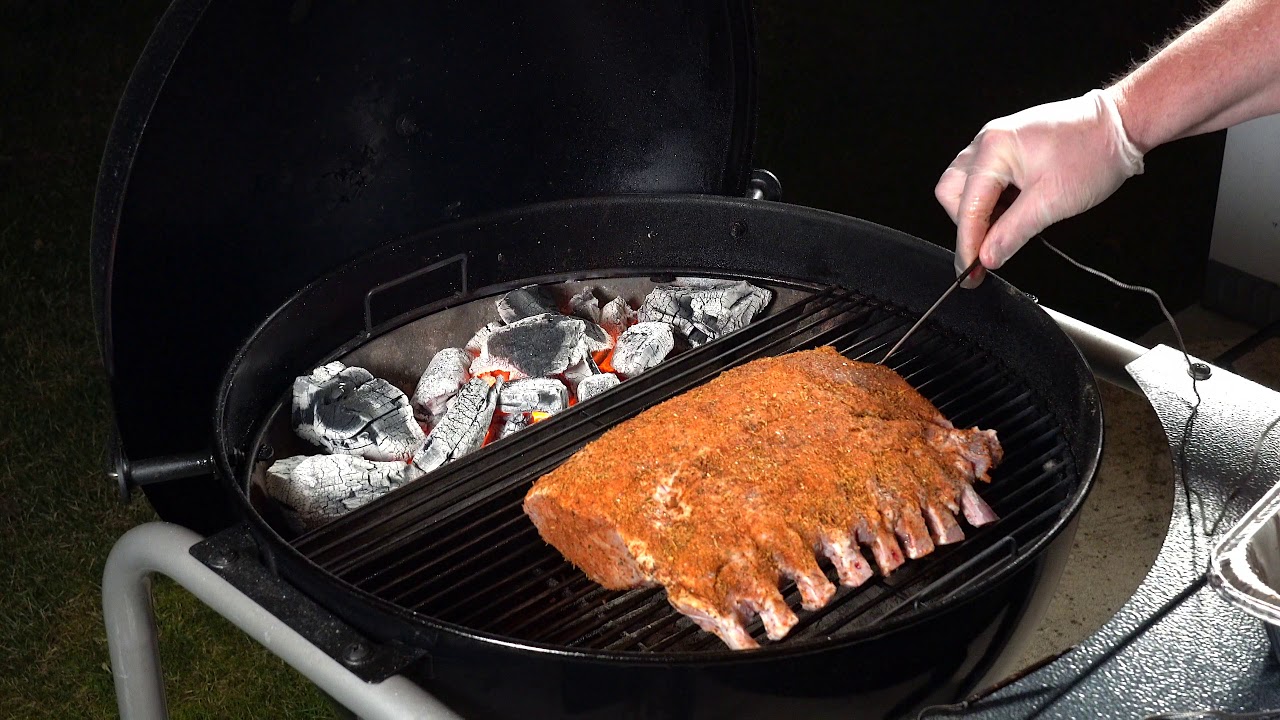 Rack of Pork done right on the Weber Kettle!