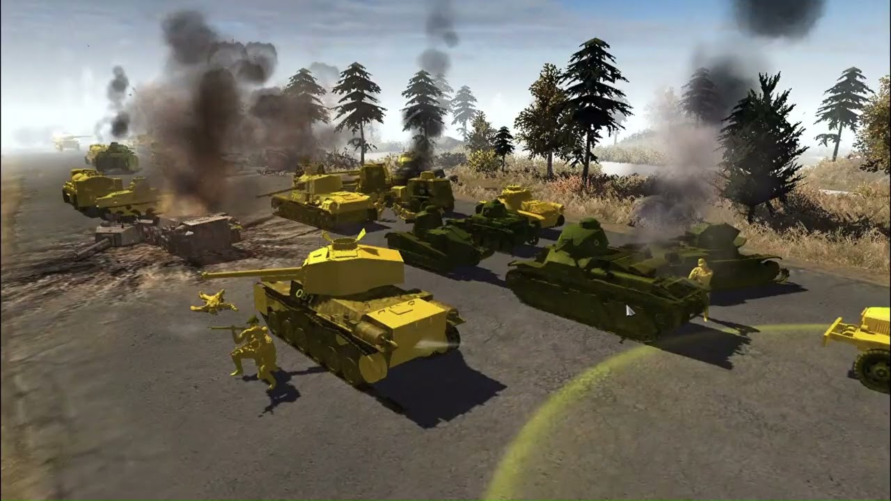 Men of War Army Men : Plastopian Wars Explosive Purple Ambush on Yellow Armored Convoy !