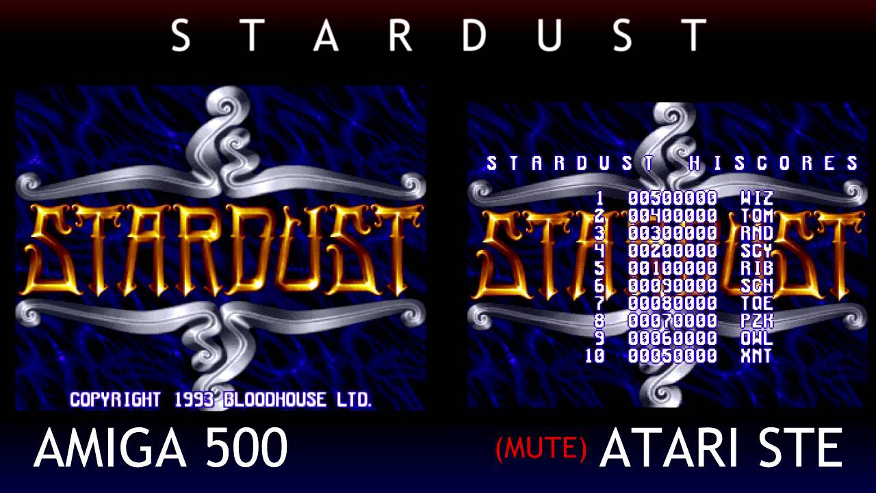 Amiga 500 V Atari STE - Stardust