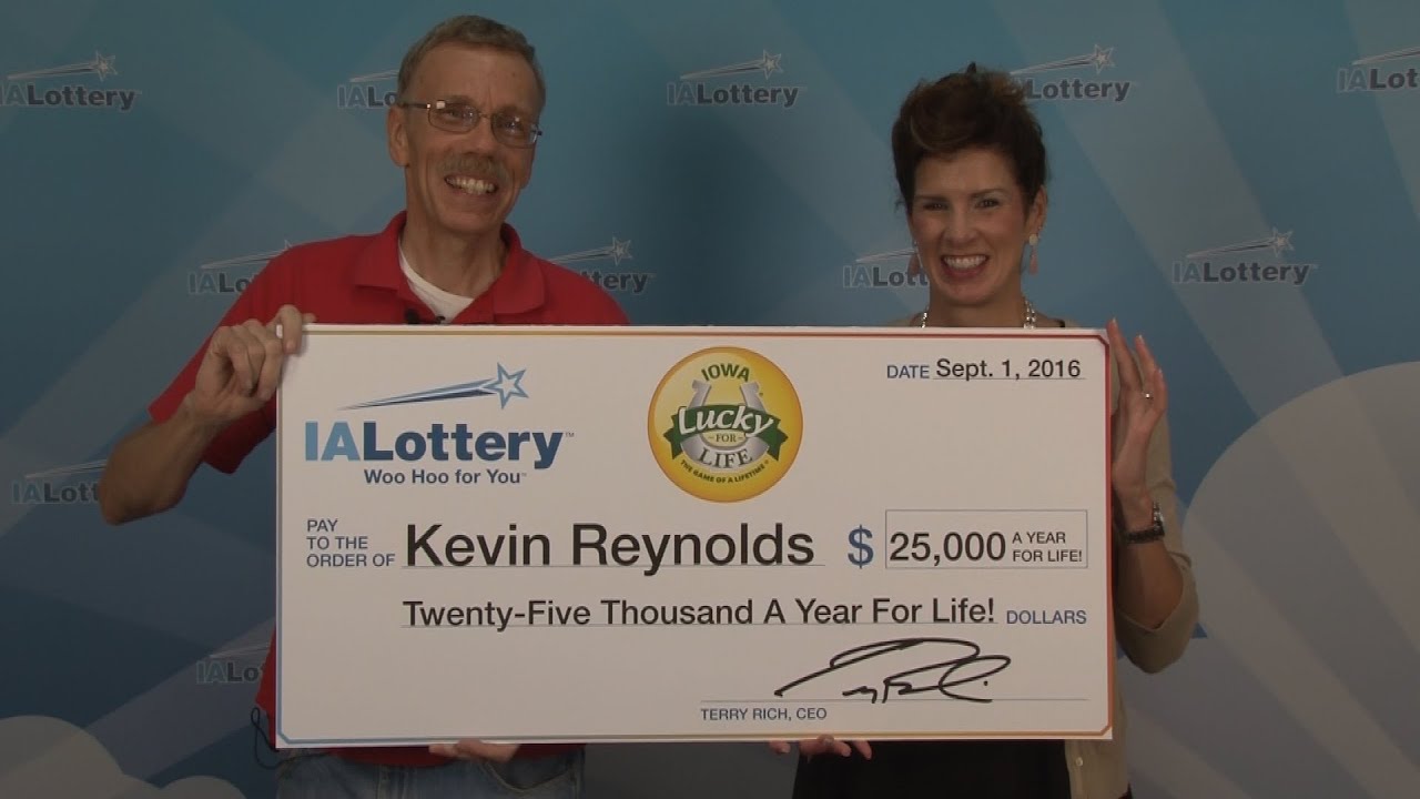 Kevin Reynolds of Bettendorf, IA Wins $25,000 A Year FOR LIFE!