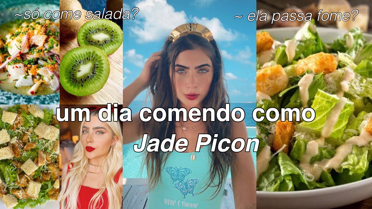 comendo por 1 dia como a Jade Picon | dieta saudável | um dia na dieta