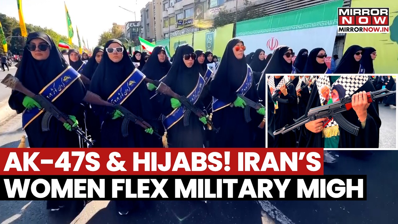 Iran&rsquo;s Women Flex Military Power! AK-47s & Hijabs Create A Stunning Military Display Amid Crisis