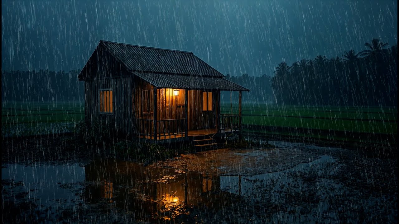 Rain Sounds for Sleeping Fast 🌙 Gentle Night Rain Ambience for Stress Relief & Deep Relaxation