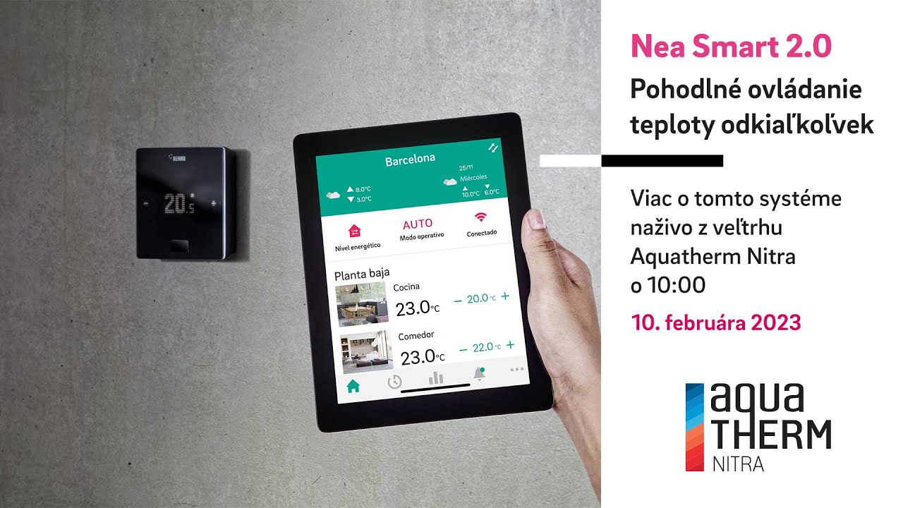 Stropné vykurovanie a chladenie Nea Smart 2.0 na veľtrhu AQUATHERM 2023