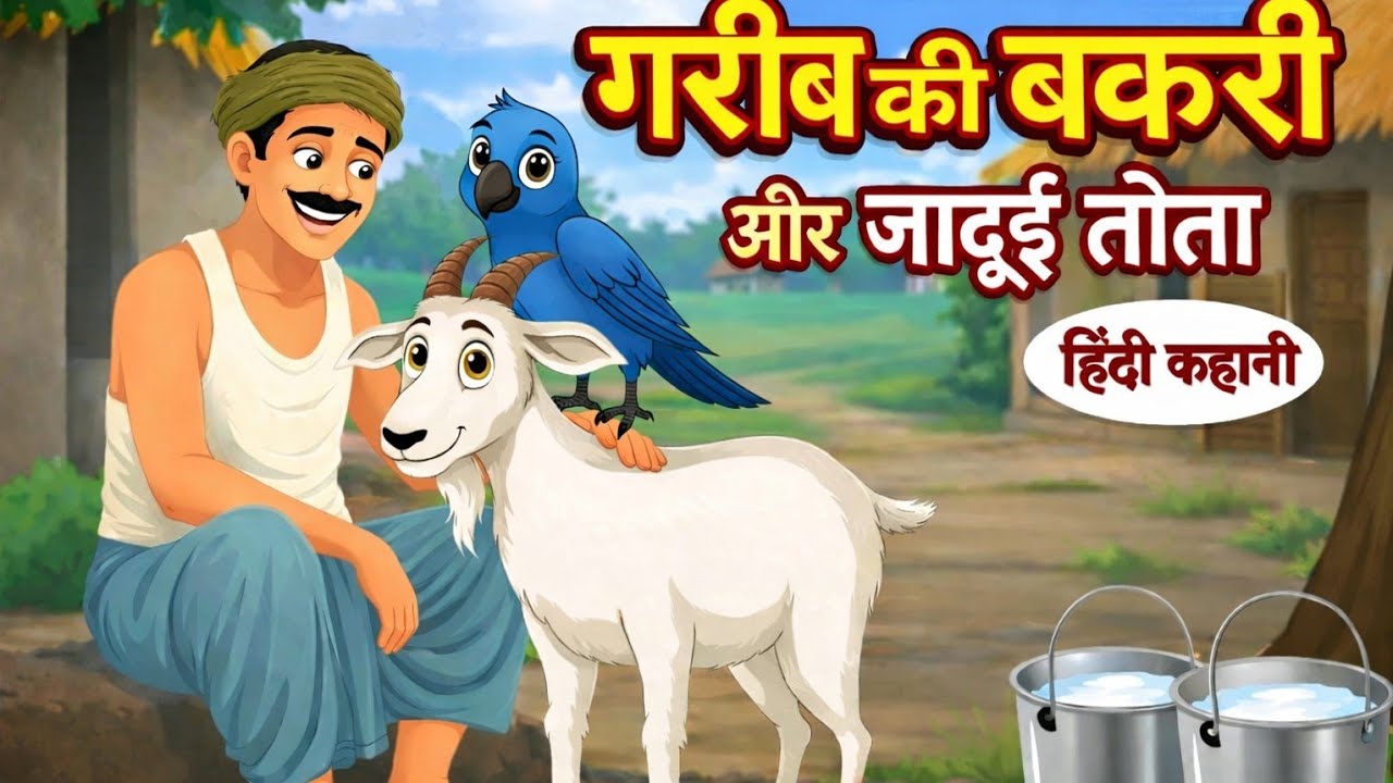 “गरीब की बकरी और जादुई तोता – हिंदी कहानी | Moral Story |Cartoon Stories | Hindi Kahani | Kahaniya