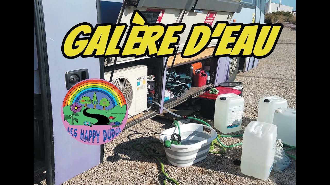👉 Galère d’eau en bus : on invente un système inédit pour se dépanner 😱#Galere #VieEnBus #BusAmenage