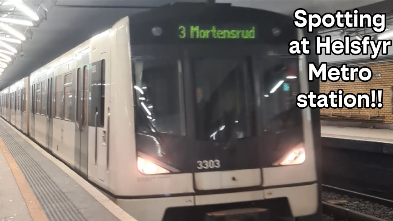 Spotting Tbane (Metro) at Helsfyr Metro station!!!!