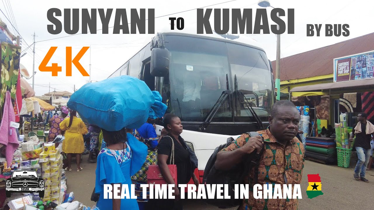 Sunyani To Kumasi Bus Travel Via Akropong Apatrapa in Ghana 4K