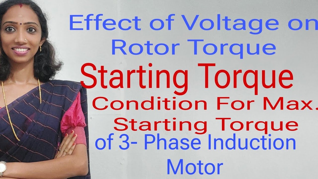 Starting Torque/Condition for Max. Starting Torque,effect of Voltage Rotor Torque of Induction Motor