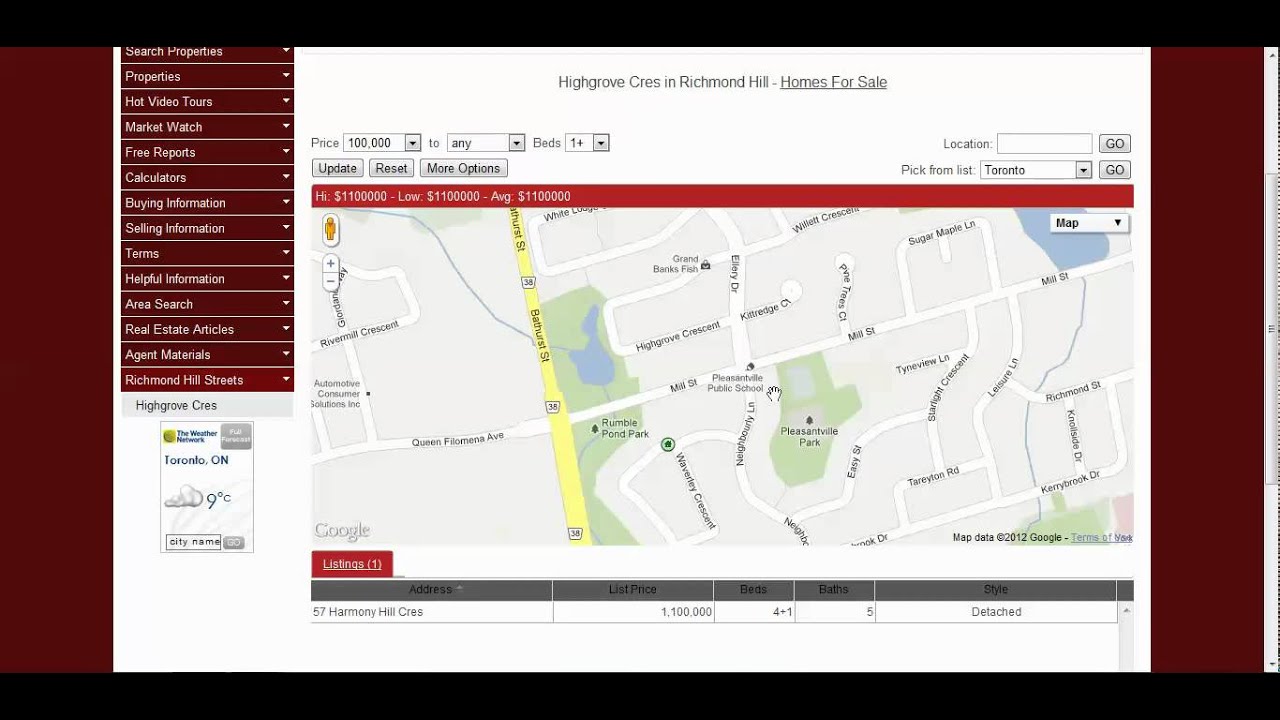 Highgrove Cres For Sale Richmond Hill