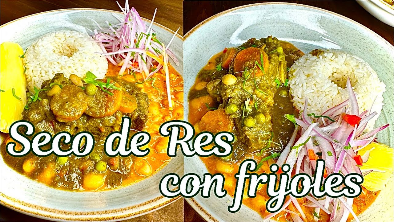 Cómo preparar un rico! 🫰👨🏽‍🍳🔥SECO DE RES CON FRIJOLES! de una manera sencilla..