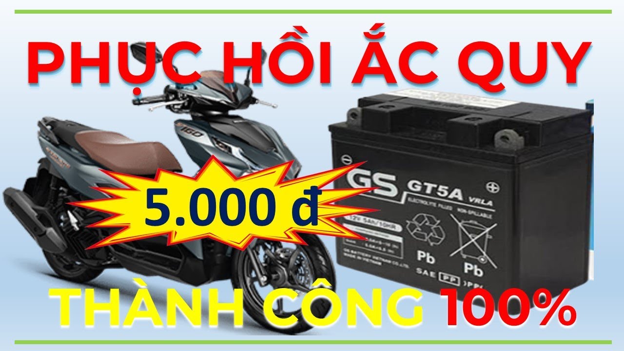 Phục Hồi Bình Ắc Quy Khô Chỉ Với 5000 Vnđ | How To Recovery Battery