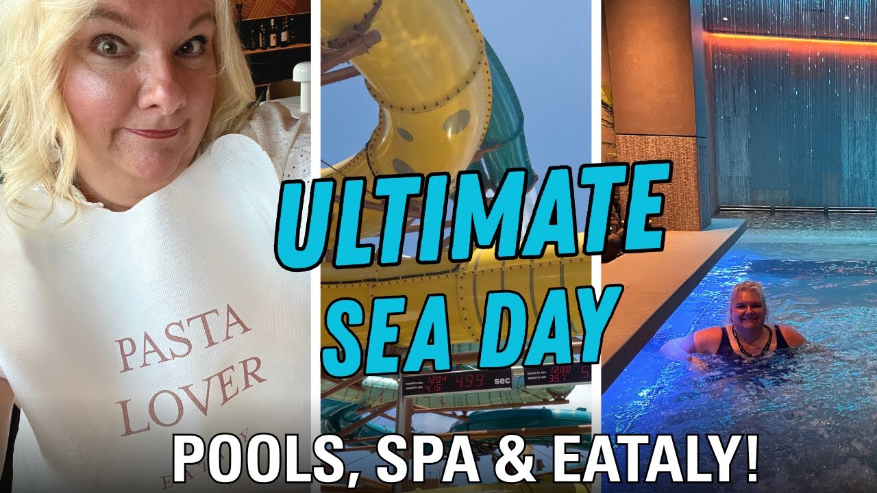 MSC World America 🇺🇸 SEA DAY OVERLOAD! Pools, Slides, Spa & Eataly Tested!