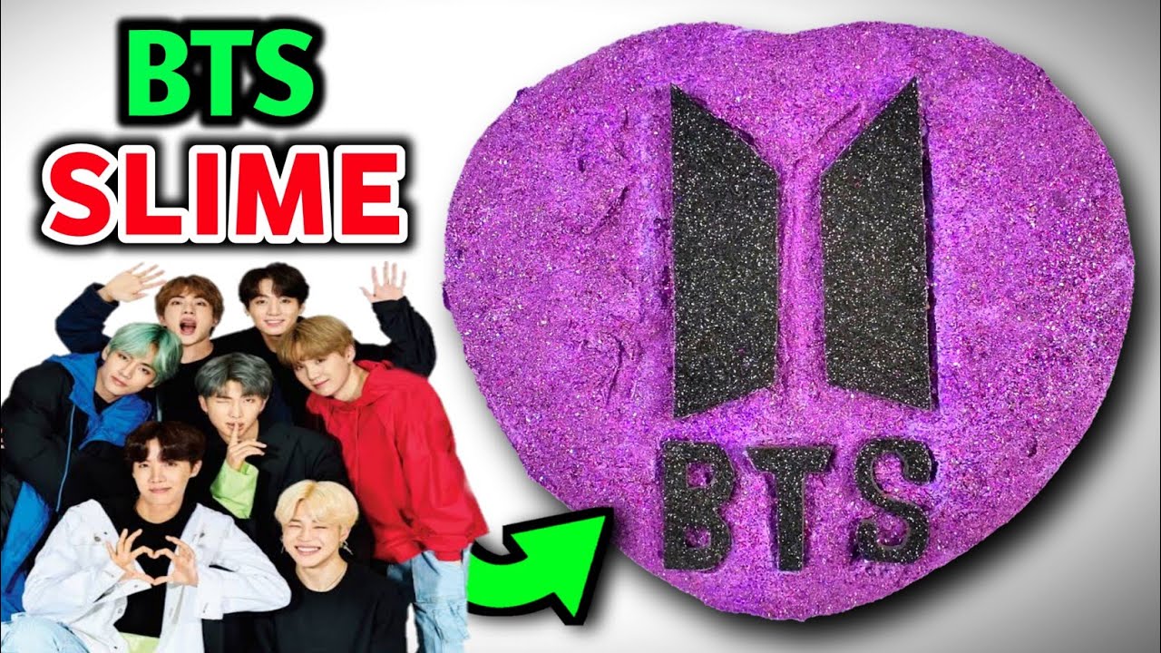 BTS ICEBERG SLIME💜👅🎧 How to make BTS Army Slime [Slime ASMR]