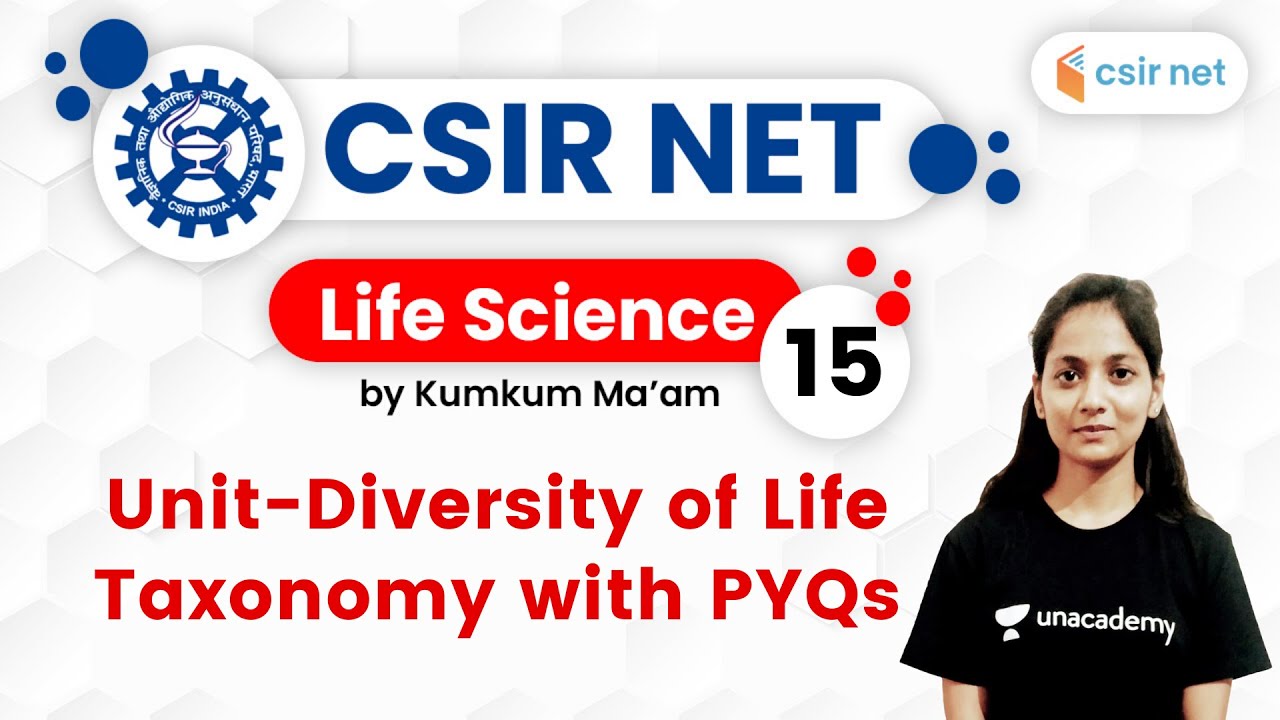 7 PM - CSIR UGC NET 2020 | Life Science by Kumkum Ma'am | Unit-Diversity of Life Taxonomy with PYQs