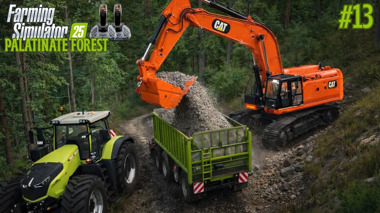 Rebuilding a FORESTRY ROAD From Scratch! 🌲🏗️ CAT Excavator, Bulldozer & Heavy Machinery FS25 Part 1
