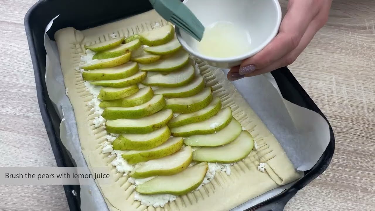 Amazing tart with ricotta and pear | Sugarless | Easy recipe