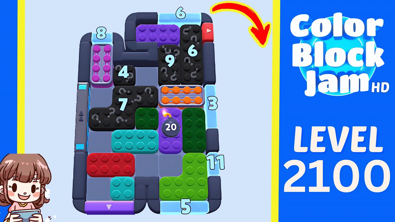 Color Block Jam Level 1196 (2100) Solution Walkthrough